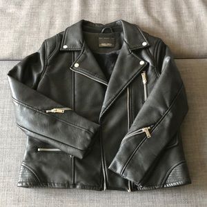 Zara Kid Faux Leather Biker Jacket